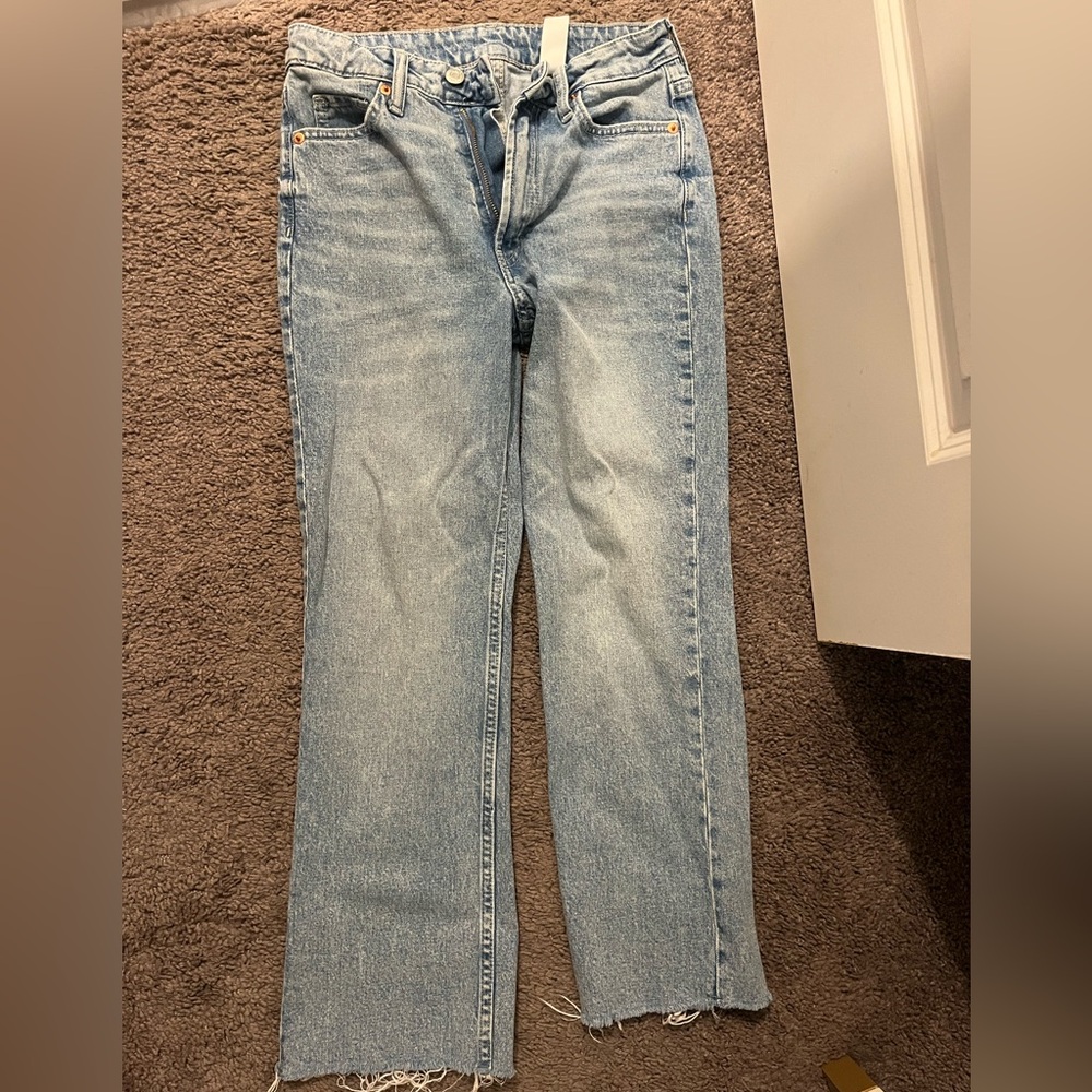 H&M Blue Straight Leg Jeans Vintage-Inspired